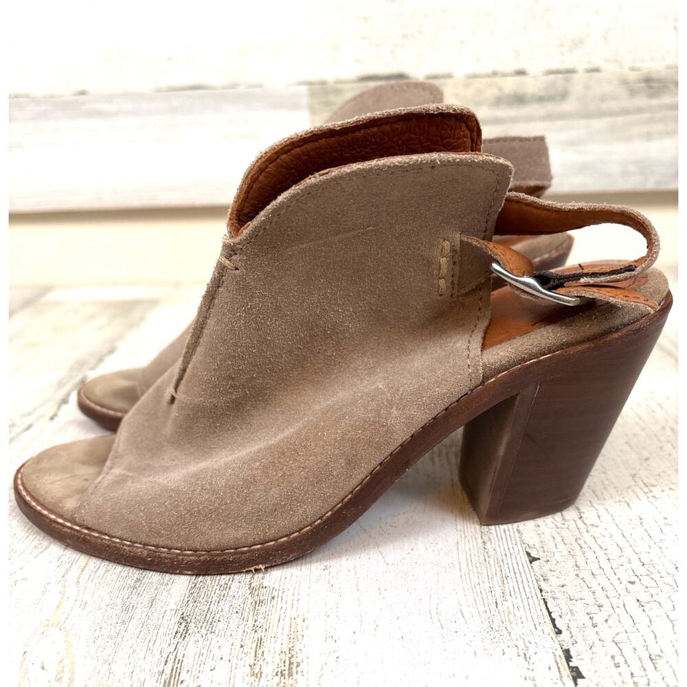 Frye Courtney Womens 6.5 Ash Brown Suede Sandal Booties Boho Chic